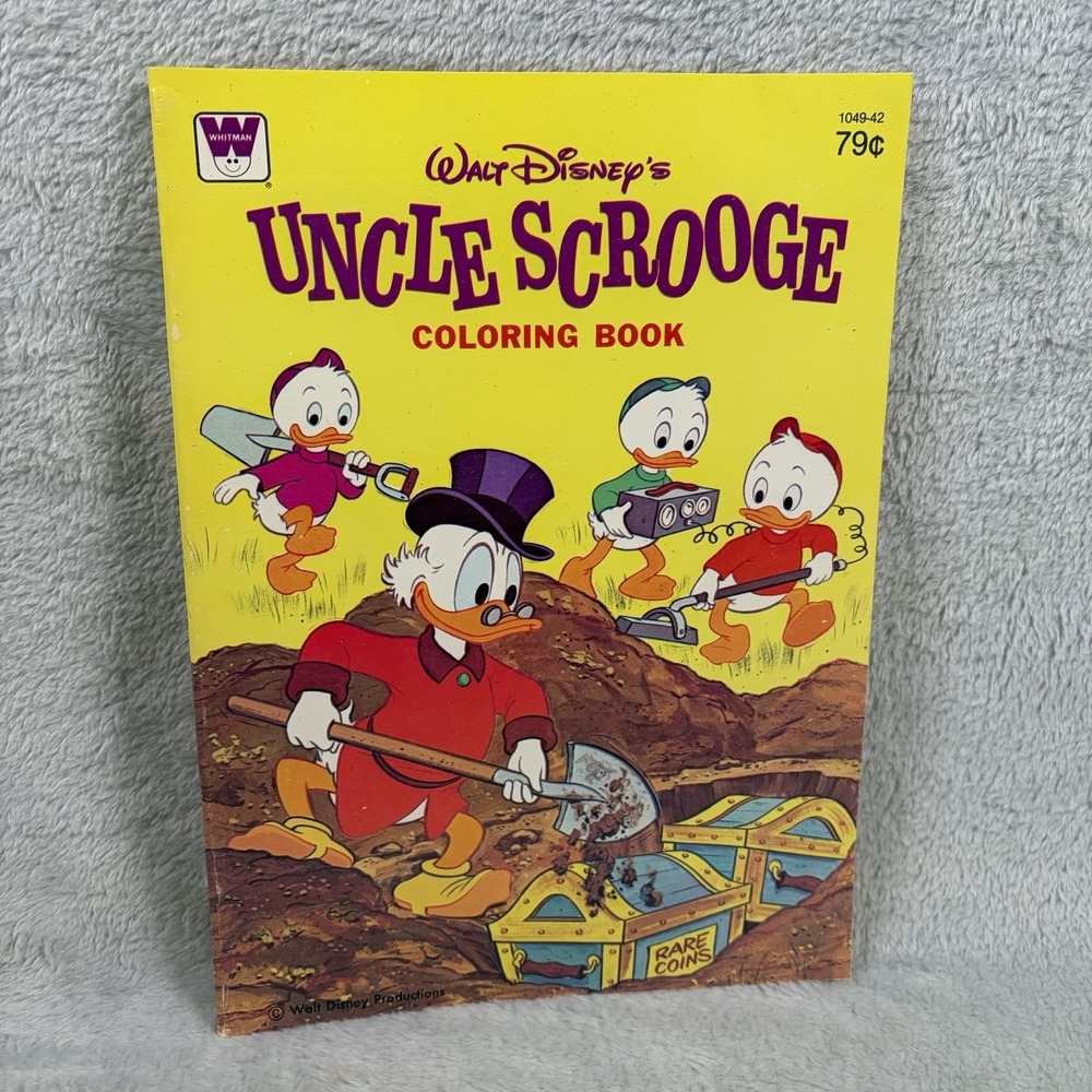 Vintage 1978 Disney Uncle Scrooge Coloring Book Whitman UNUSED Uncolored 79¢